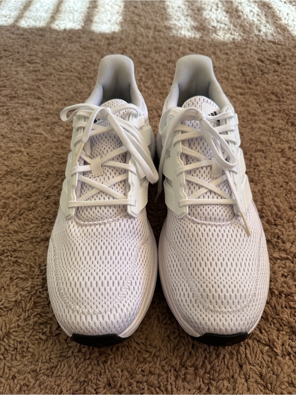 White Adidas Men’s Cloud Foam Shoes Size 10 Brand New